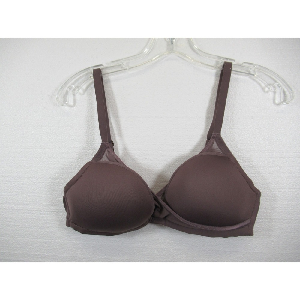 Essential Bodywear Lined Wireless Bra 34D Purple 8920